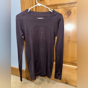 deep purple lululemon long sleeve tee
